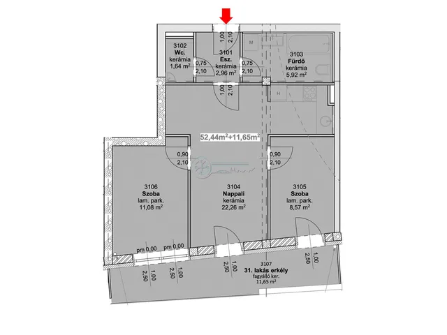 Eladó lakás Szeged 57 nm