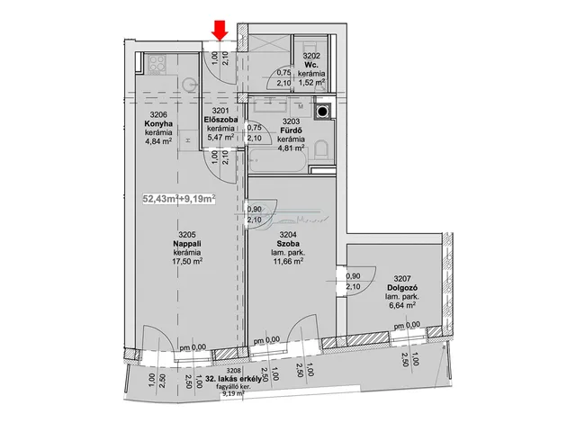 Eladó lakás Szeged 56 nm