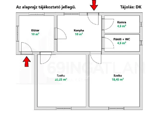 Eladó ház Tiszakeszi 68 nm