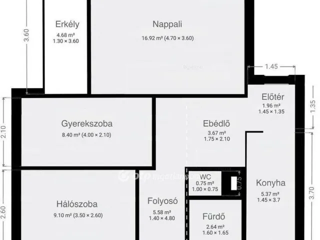 Eladó lakás Budapest XVI. kerület 56 nm