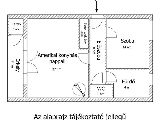 Eladó lakás Budapest IV. kerület, Káposztásmegyer 55 nm