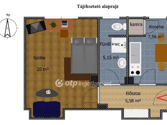 Eladó lakás Budapest IV. kerület, Újpest 39 nm