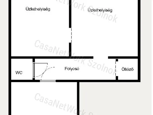 Kiadó kereskedelmi és ipari ingatlan Szolnok 43 nm