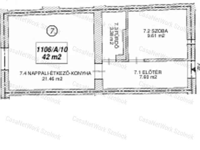 Eladó lakás Szolnok 42 nm