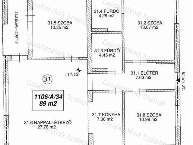 Eladó lakás Szolnok 89 nm