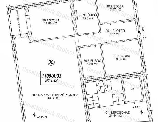 Eladó lakás Szolnok 80 nm