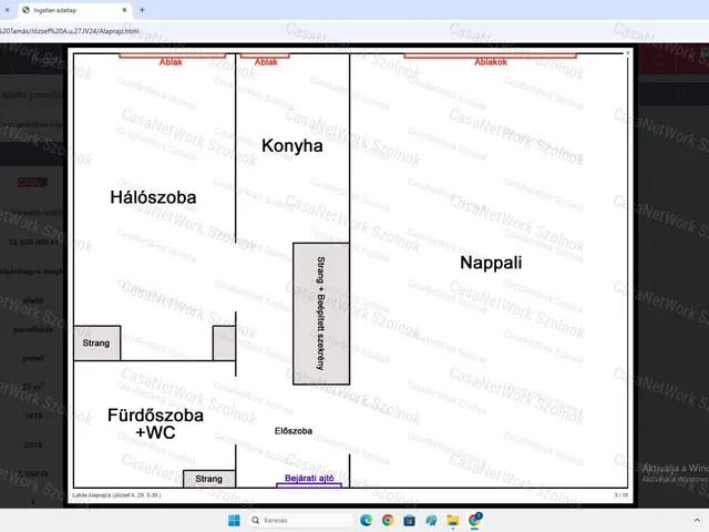 Kiadó lakás Szolnok 35 nm