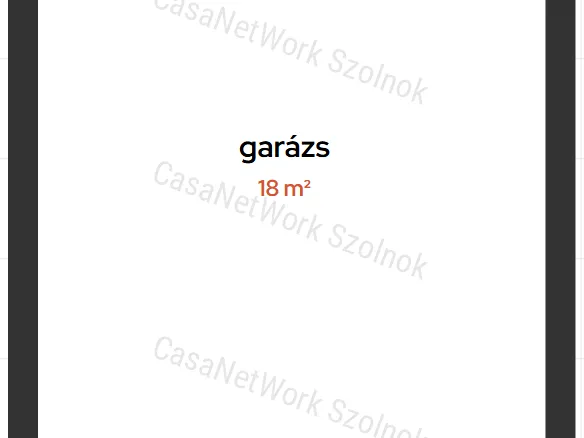 Eladó garázs Szolnok 18 nm
