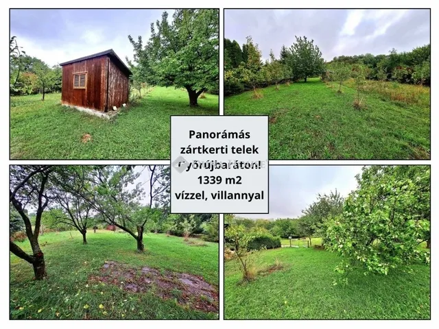 Eladó telek Győrújbarát 1339 nm