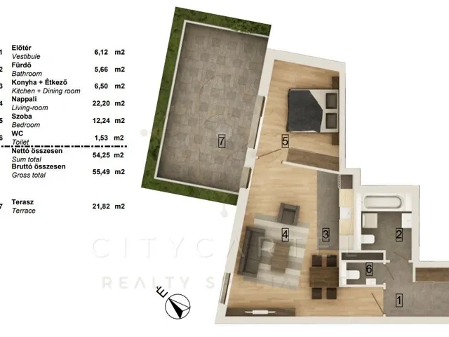 Eladó lakás Budapest VIII. kerület 58 nm