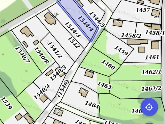 Eladó telek Tápiószele 960 nm