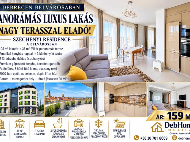 Eladó lakás Debrecen, Belváros, Antall József utca 105 nm