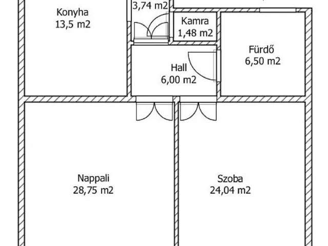 Eladó lakás Budapest VI. kerület, Nagykörúton kívüli terület 79 nm