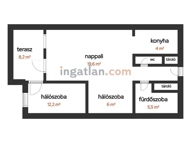 Eladó lakás Budapest IX. kerület, Belső Ferencváros 53 nm