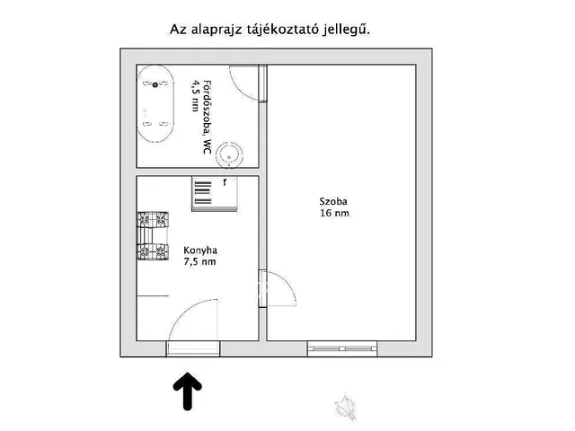 Eladó lakás Budapest VIII. kerület, Józsefváros 28 nm