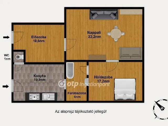 Eladó lakás Budapest VIII. kerület, Józsefváros 67 nm
