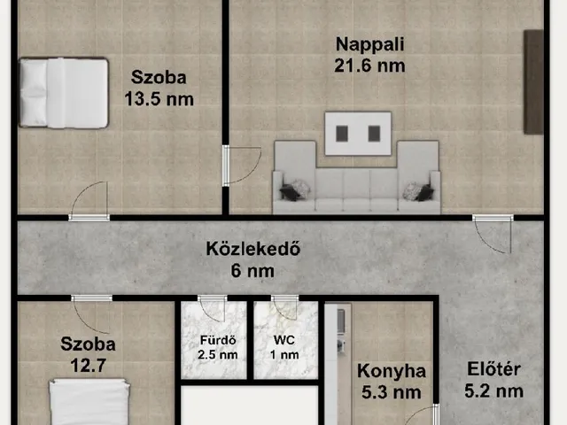 Eladó lakás Budapest X. kerület, Újhegy 68 nm