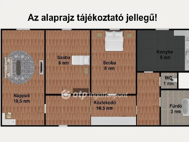 Eladó lakás Budapest IV. kerület, Újpest 59 nm
