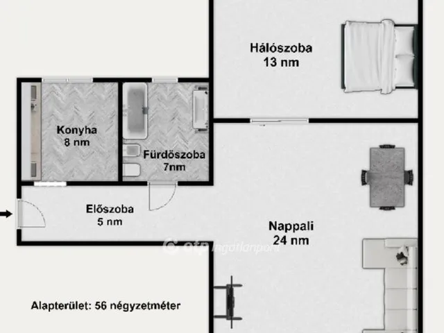 Eladó lakás Budapest X. kerület, Óhegy 56 nm