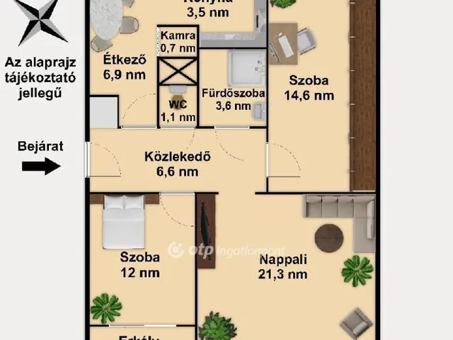 Eladó lakás Budapest X. kerület, Óhegy 73 nm