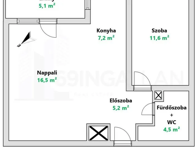 Eladó lakás Budapest XIV. kerület, Alsórákos 45 nm