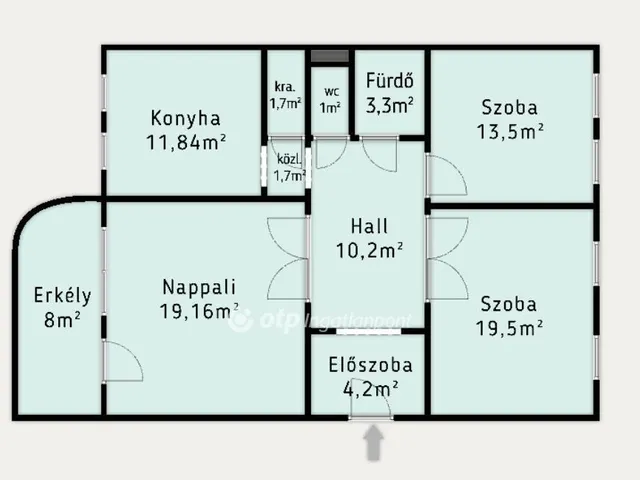 Eladó lakás Budapest IV. kerület, Káposztásmegyer 83 nm