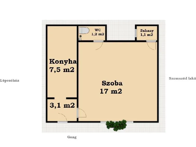 Eladó lakás Budapest VIII. kerület, Józsefváros 30 nm