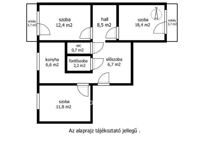 Eladó lakás Budapest XV. kerület, Újpalota 71 nm