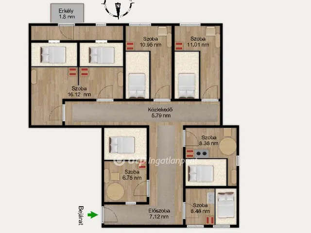 Eladó lakás Budapest VIII. kerület, Józsefváros 76 nm