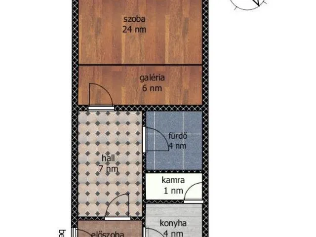 Eladó lakás Budapest VI. kerület, Nagykörúton kívüli terület 44 nm