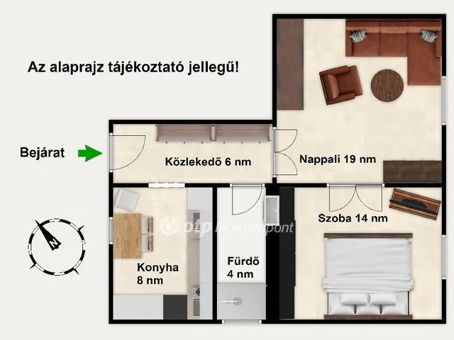 Eladó lakás Budapest XIX. kerület, Kispest 52 nm