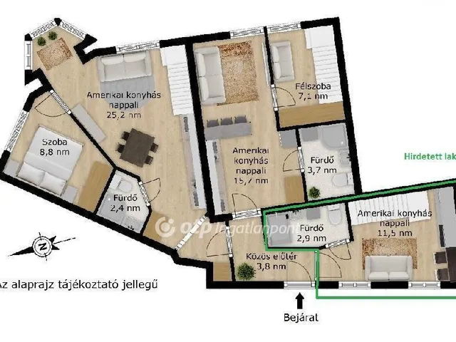 Eladó lakás Budapest VIII. kerület 14 nm