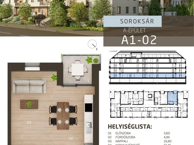 Eladó lakás Budapest XXIII. kerület, Soroksár-Újtelep 38 nm