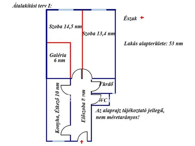 Eladó lakás Budapest VIII. kerület 53 nm