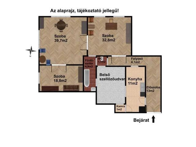 Eladó lakás Budapest VIII. kerület, Corvin negyed 125 nm