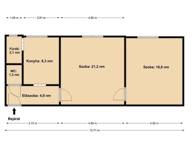 Eladó lakás Budapest X. kerület 54 nm