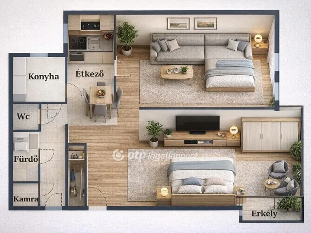 Eladó lakás Budapest XXI. kerület, Csepel Belváros 58 nm