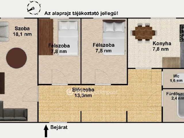 Eladó lakás Budapest XVIII. kerület, Havanna lakótelep 59 nm