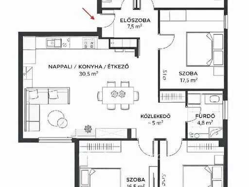 Eladó lakás Budapest VIII. kerület 102 nm