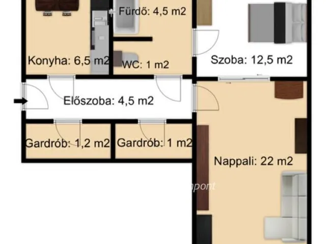 Eladó lakás Budapest IX. kerület, József Attila lakótelep 55 nm