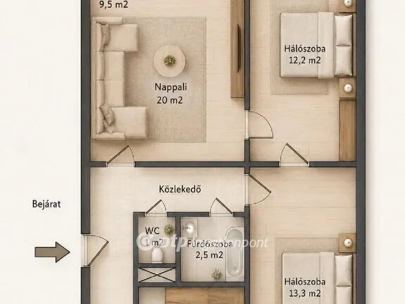 Eladó lakás Budapest VIII. kerület 64 nm
