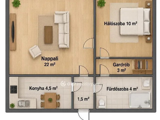 Eladó lakás Budapest XIV. kerület, Rákosfalva 46 nm