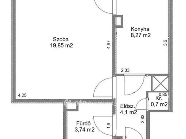 Eladó lakás Budapest XI. kerület, Lágymányos 37 nm