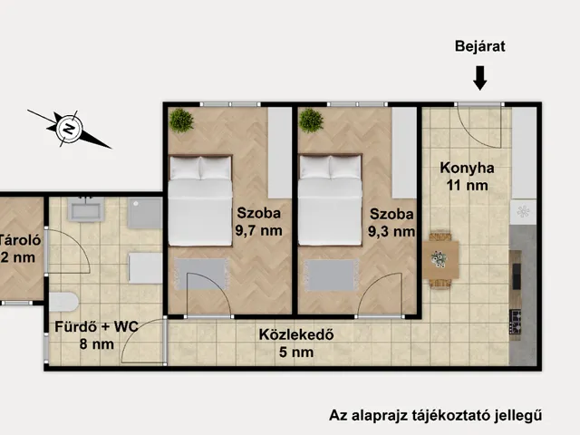 Eladó lakás Budapest VI. kerület, Nagykörúton kívüli terület 45 nm