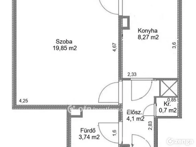 Eladó lakás Budapest XI. kerület, Lágymányos 37 nm