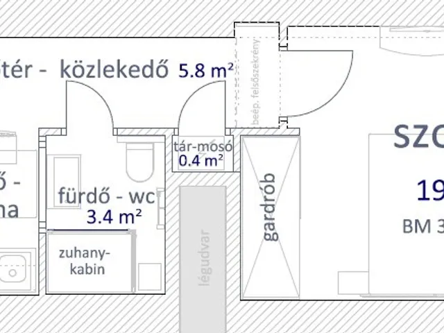 Kiadó lakás Budapest V. kerület, Belváros 32 nm