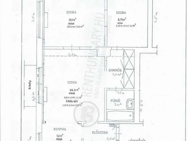Kiadó lakás Budapest IX. kerület, Dési Huber utca 55 nm