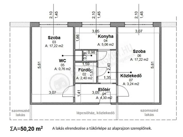 Kiadó lakás Budapest III. kerület, Himző utca 50 nm