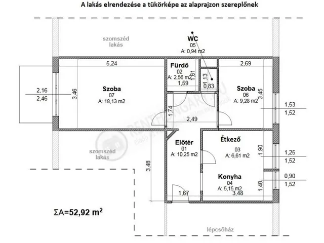 Eladó lakás Budapest XIX. kerület, Toldy utca 53 nm