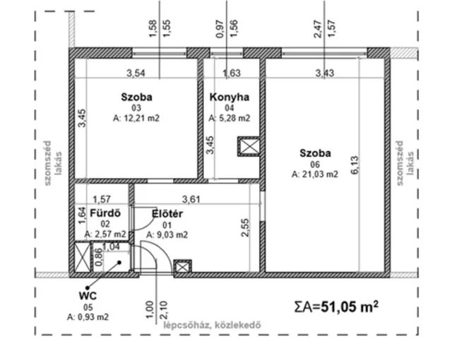 Eladó lakás Budapest III. kerület, Kaszásdűlő 51 nm